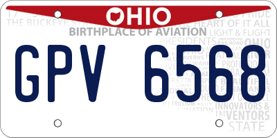 OH license plate GPV6568