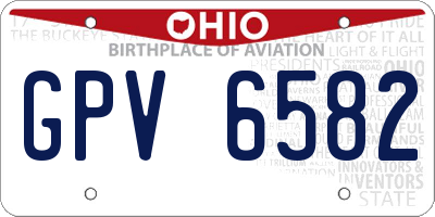 OH license plate GPV6582