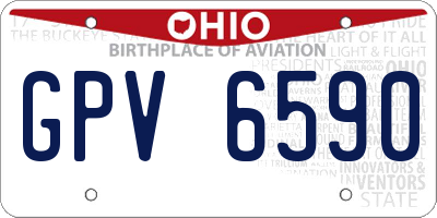OH license plate GPV6590