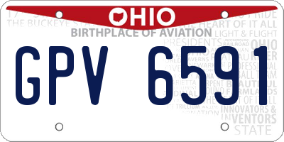 OH license plate GPV6591