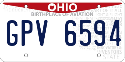 OH license plate GPV6594