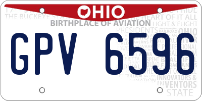 OH license plate GPV6596