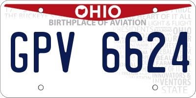 OH license plate GPV6624
