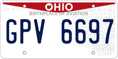 OH license plate GPV6697