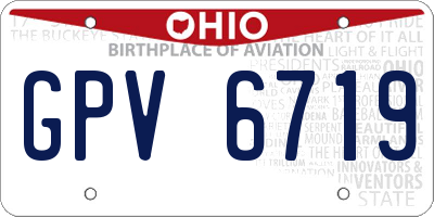 OH license plate GPV6719