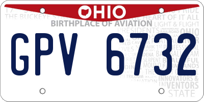 OH license plate GPV6732