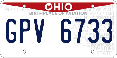 OH license plate GPV6733