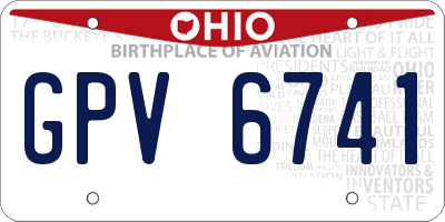 OH license plate GPV6741