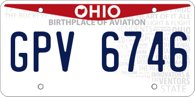 OH license plate GPV6746