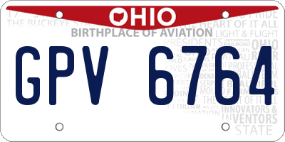 OH license plate GPV6764