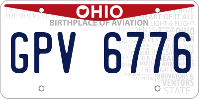 OH license plate GPV6776