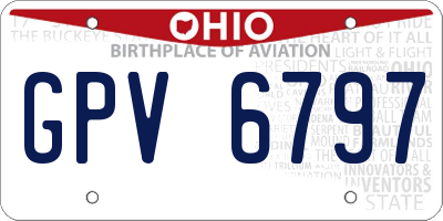 OH license plate GPV6797
