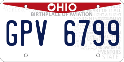 OH license plate GPV6799