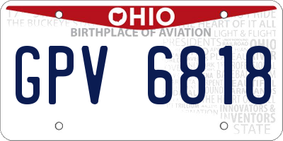 OH license plate GPV6818
