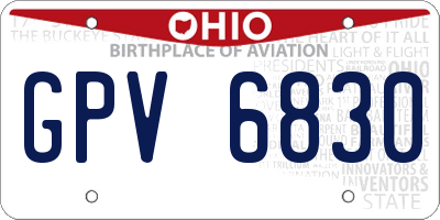 OH license plate GPV6830