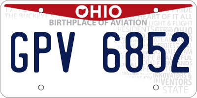 OH license plate GPV6852
