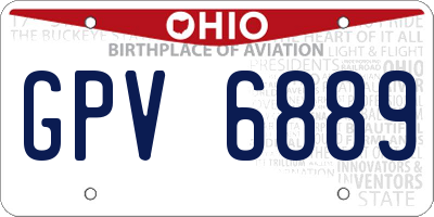 OH license plate GPV6889
