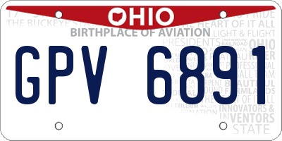 OH license plate GPV6891