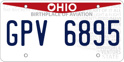 OH license plate GPV6895