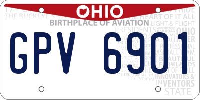 OH license plate GPV6901