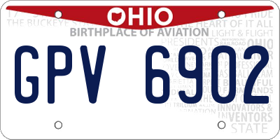 OH license plate GPV6902