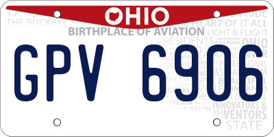 OH license plate GPV6906
