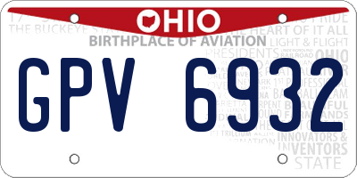 OH license plate GPV6932