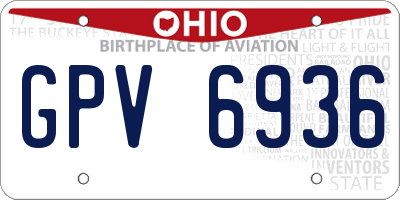 OH license plate GPV6936