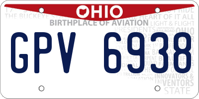 OH license plate GPV6938