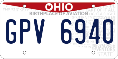 OH license plate GPV6940