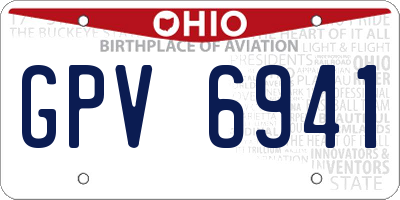 OH license plate GPV6941