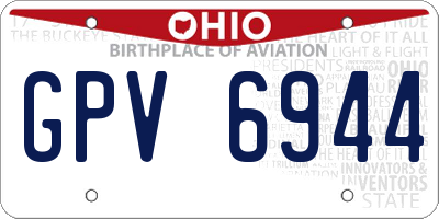 OH license plate GPV6944