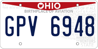 OH license plate GPV6948