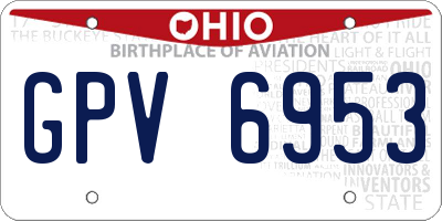 OH license plate GPV6953