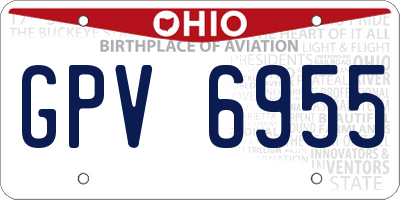 OH license plate GPV6955
