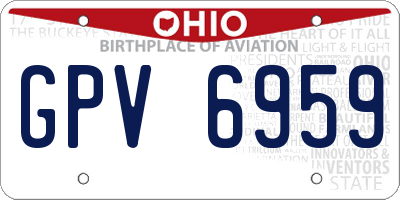 OH license plate GPV6959