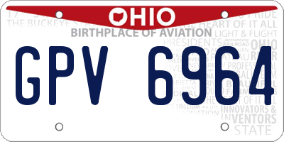 OH license plate GPV6964