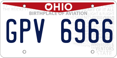 OH license plate GPV6966