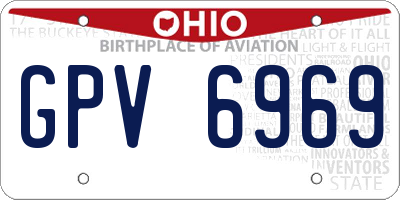 OH license plate GPV6969