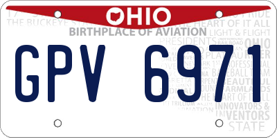 OH license plate GPV6971