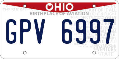 OH license plate GPV6997