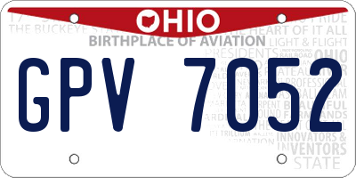 OH license plate GPV7052