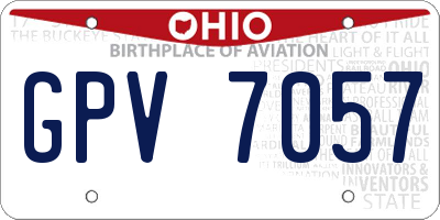 OH license plate GPV7057