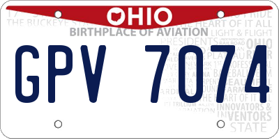 OH license plate GPV7074
