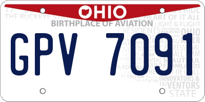 OH license plate GPV7091