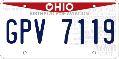 OH license plate GPV7119