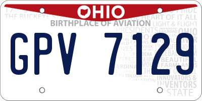 OH license plate GPV7129