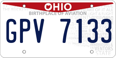 OH license plate GPV7133
