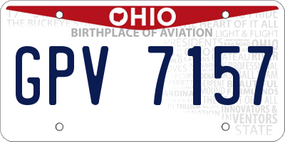 OH license plate GPV7157
