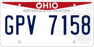 OH license plate GPV7158